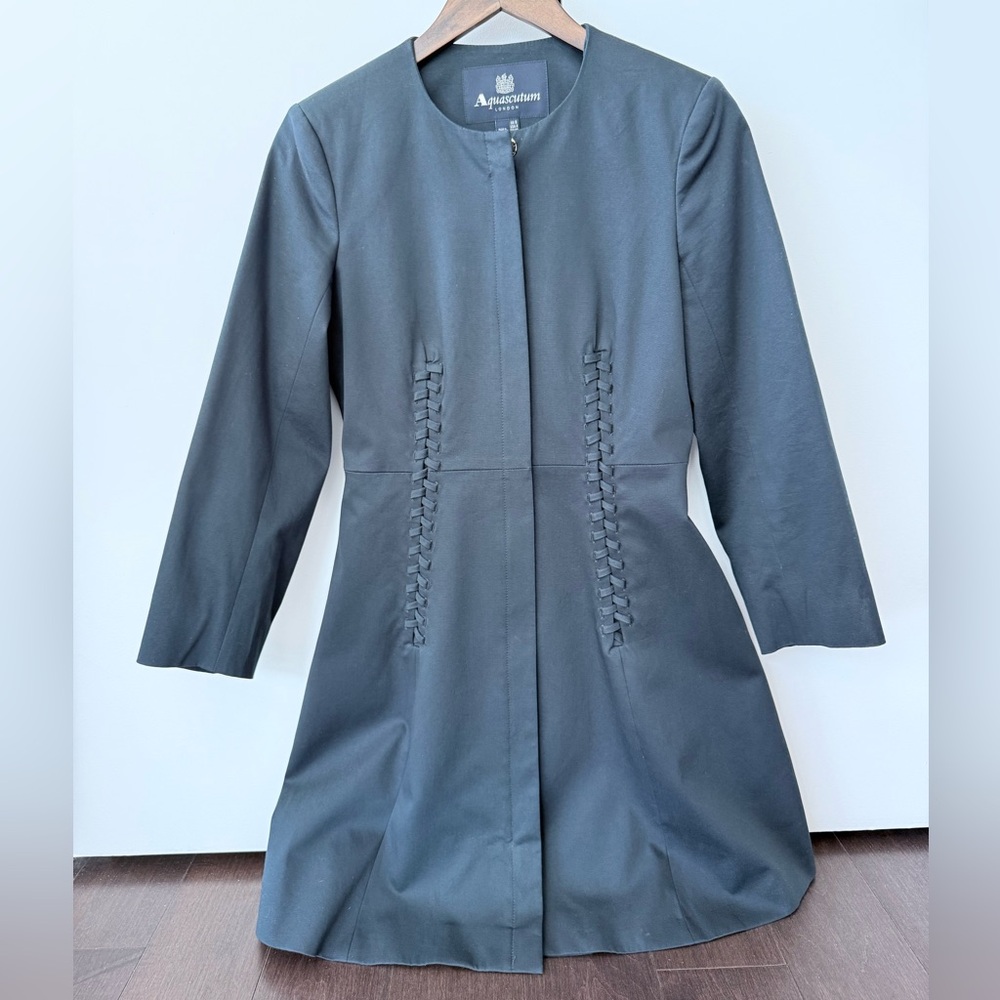 Vintage English Aquascutum Navy Coat US 4